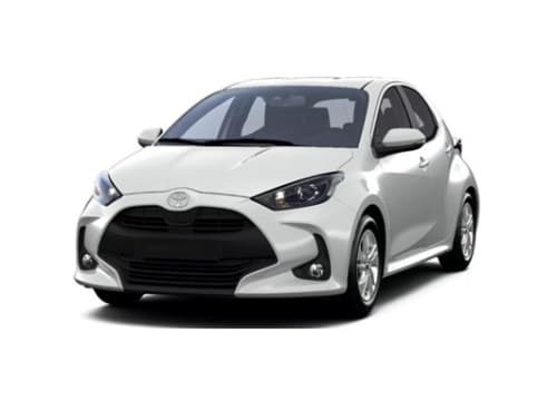 Toyota Yaris λευκό ενοικιαζόμενο αυτοκίνητο στο Ηράκλειο
